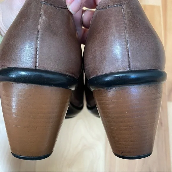 Dansko Kahlua Pull Comfort Leather Clogs Heels Mary Jane Shoes - Picture 10 of 13